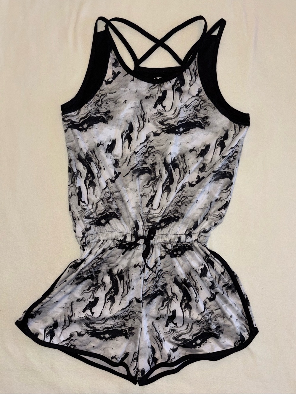 Athletic Works Marble Print Athletic Romper XL 14-16